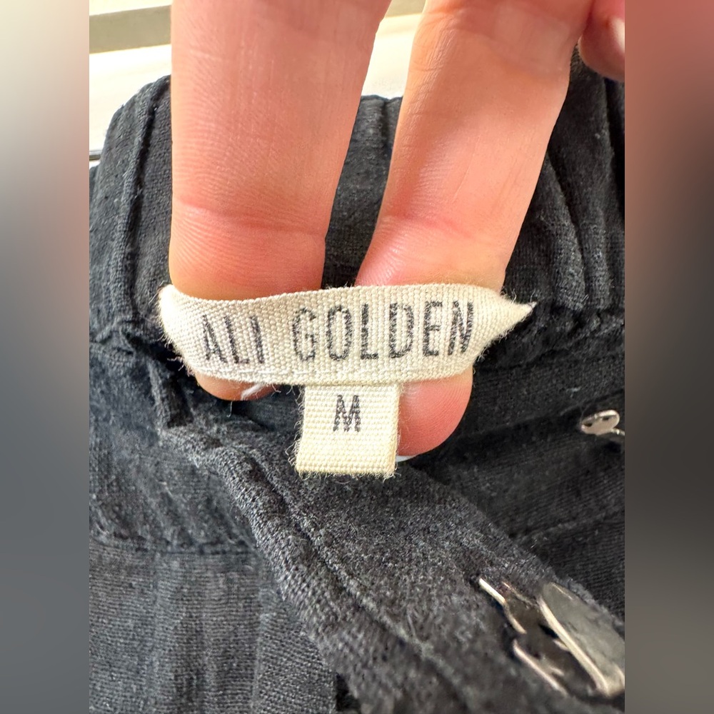 Ali Golden Raw Silk Roll Cuff Pant - Picture 8 of 8